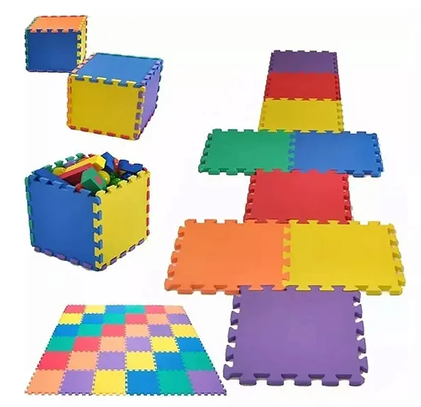 Kits Tapete Tatame Infantil 50x50 10mm Colorido